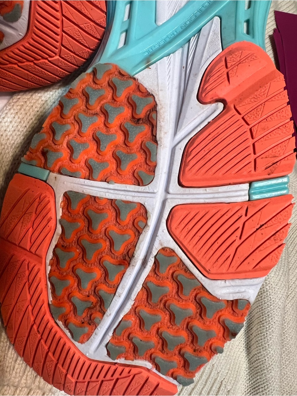 ASICS Blue and Orange Women's Running Sneakers size 8 - Picture 11 of 12